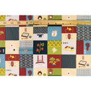 Sushi and Cat Print Fabric | Navy - Muumuu Outlet