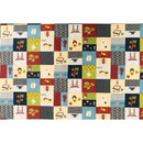 Sushi and Cat Print Fabric | Navy - Muumuu Outlet