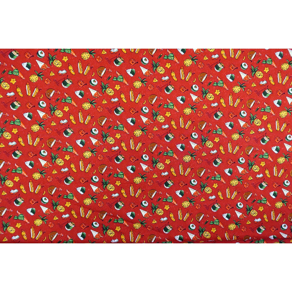 Hawaiian Food Print Paradise| Coconut, Musubi, Katsu, Laulau - Muumuu Outlet