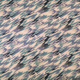 Camouflage Surfer Fabric | Green/Blue/Turquoise - Muumuu Outlet