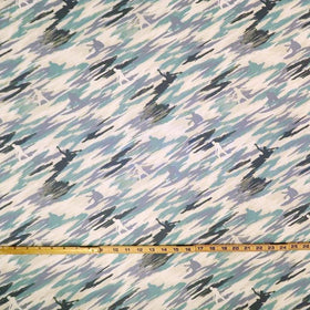 Camouflage Surfer Fabric | Green/Blue/Turquoise - Muumuu Outlet