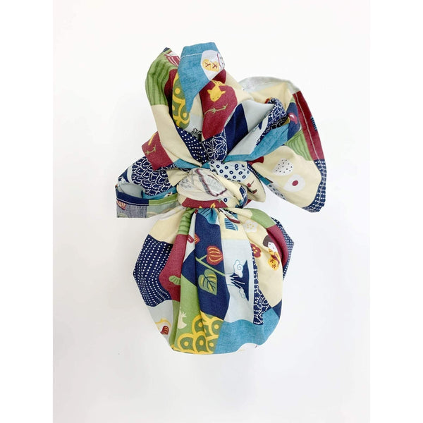 Blue Fabric Gift Wrap Furoshiki | Eco Wrapping Cloth LARGE - Muumuu Outlet