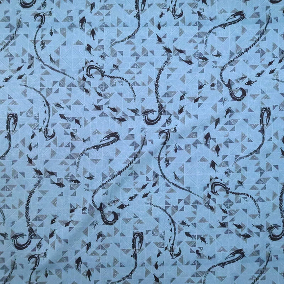 Blue Fabric Gift Wrap Furoshiki | Eco Wrapping Cloth LARGE - Muumuu Outlet