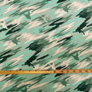 Camouflage Surfer Fabric | Green/Blue/Turquoise - Muumuu Outlet