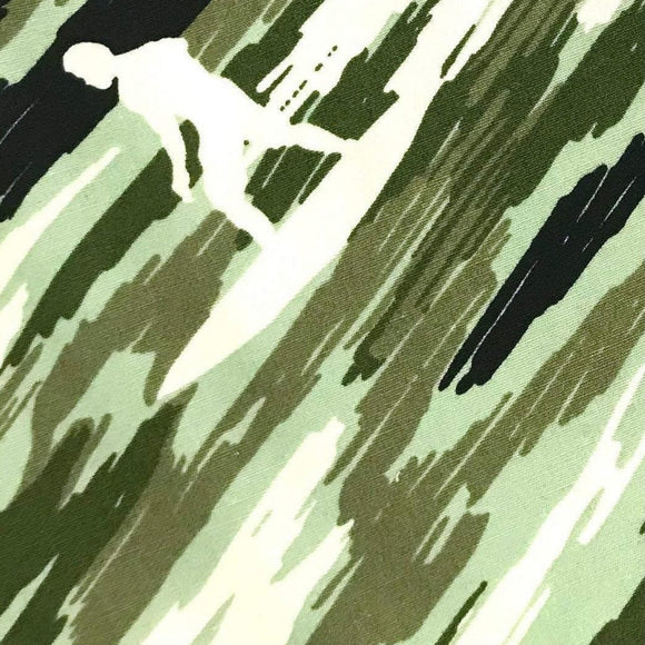 Camouflage Surfer Fabric | Green/Blue/Turquoise - Muumuu Outlet