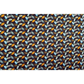 Hawaiian Mask Print Fabric | Black - Muumuu Outlet