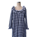 Black Palaka Traditional Hawaiian Muumuu Vintage Style Dress 6303-3