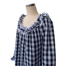 Black Palaka Traditional Hawaiian Muumuu Vintage Style Dress 6303-6