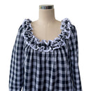 Black Palaka Traditional Hawaiian Muumuu Vintage Style Dress 6303-2