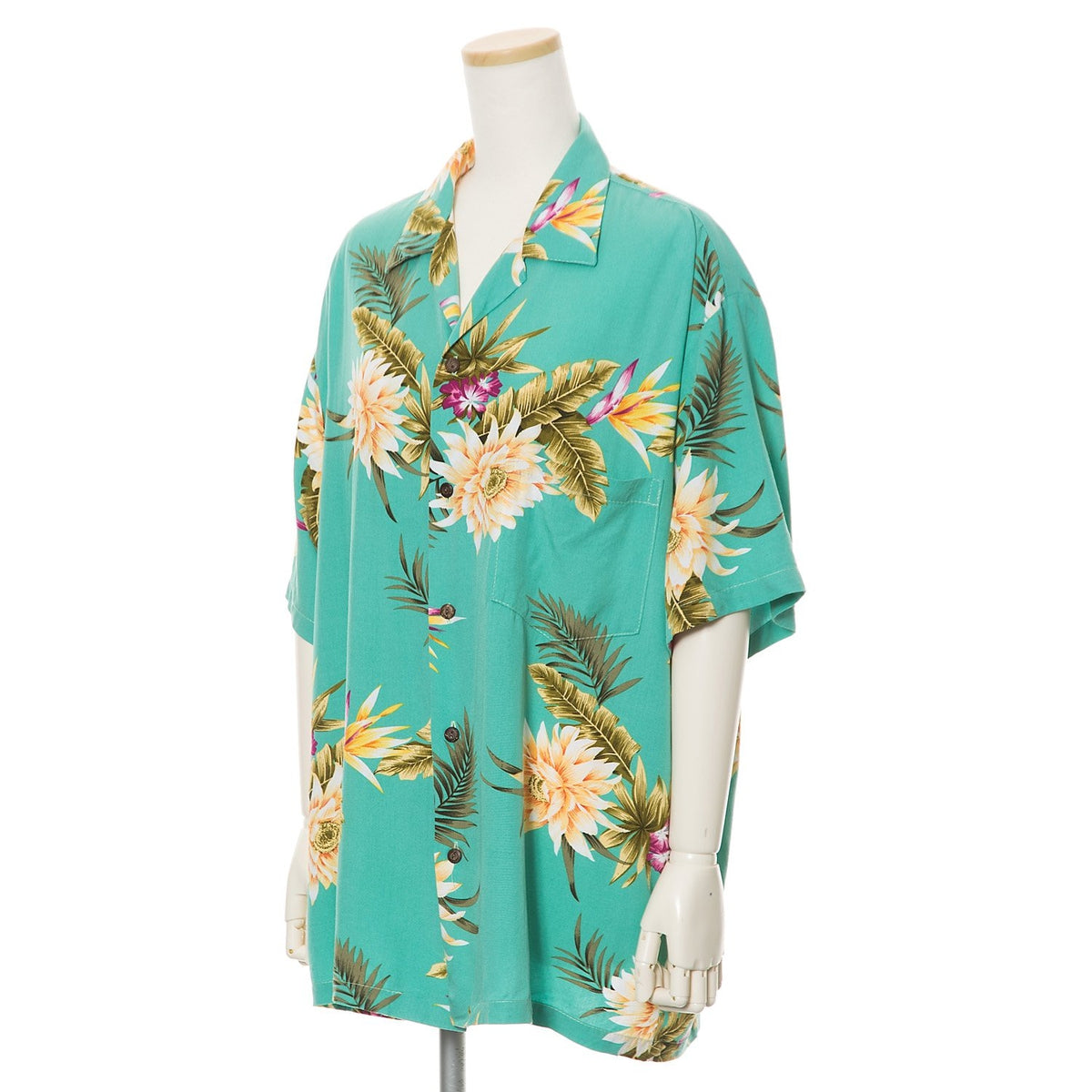 Mint Green Hawaiian Aloha Shirt - Muumuu Outlet