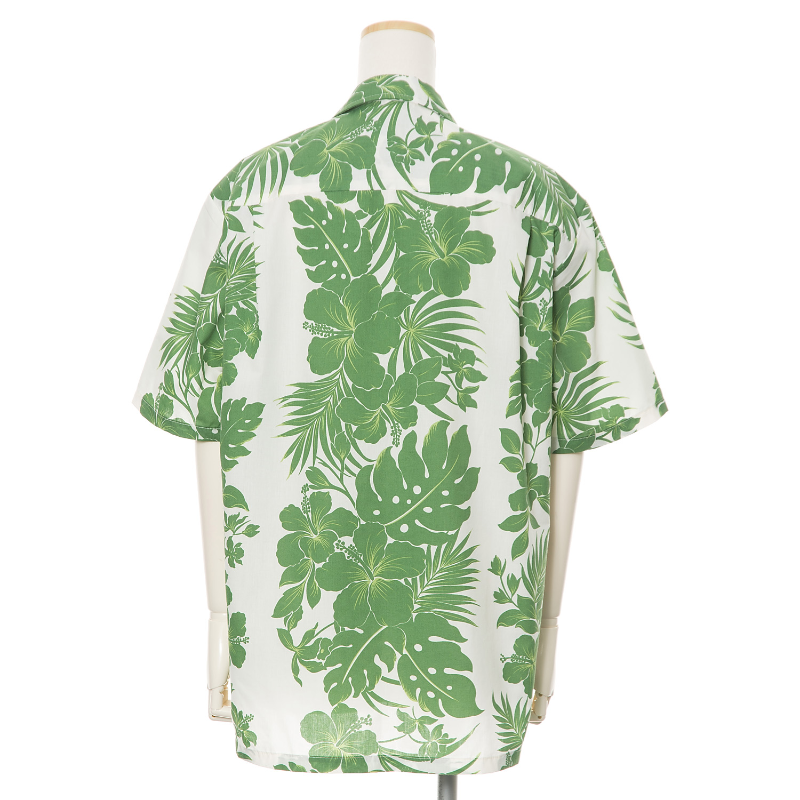 Green Hibiscus Hawaiian Shirt | Green - Muumuu Outlet