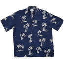 Pineapple Vintage Inspired Rayon Hawaiian Shirt | Navy - Muumuu Outlet