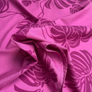 Red Purple Monstera and Floral Print Vintage Print Fashion Brand Fabric Wrapping-1