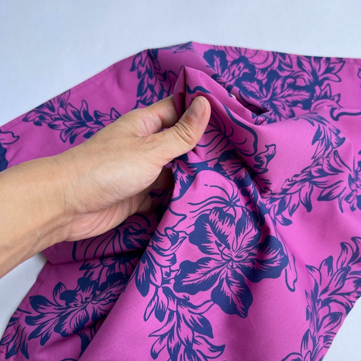 Red Purple Monstera and Floral Print Vintage Print Fashion Brand Fabric Wrapping - 0