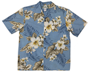 Navy Blue Hibiscus Hawaiian Shirt-3