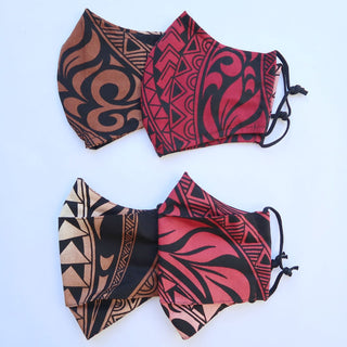 Ombre Polynesian Hawaiian Fabric Face Mask - Muumuu Outlet