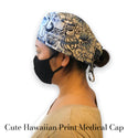 Hawaiian Print Medical Cap for Men and Women