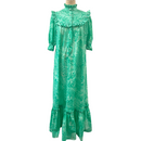 Mint Green HighNeck Muumuu Hibiscus