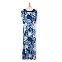 Wave Design Black and Blue Hawaiian Dress 9651