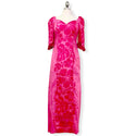 Passion Pink Hibiscus Print Hawaiian dress 2678