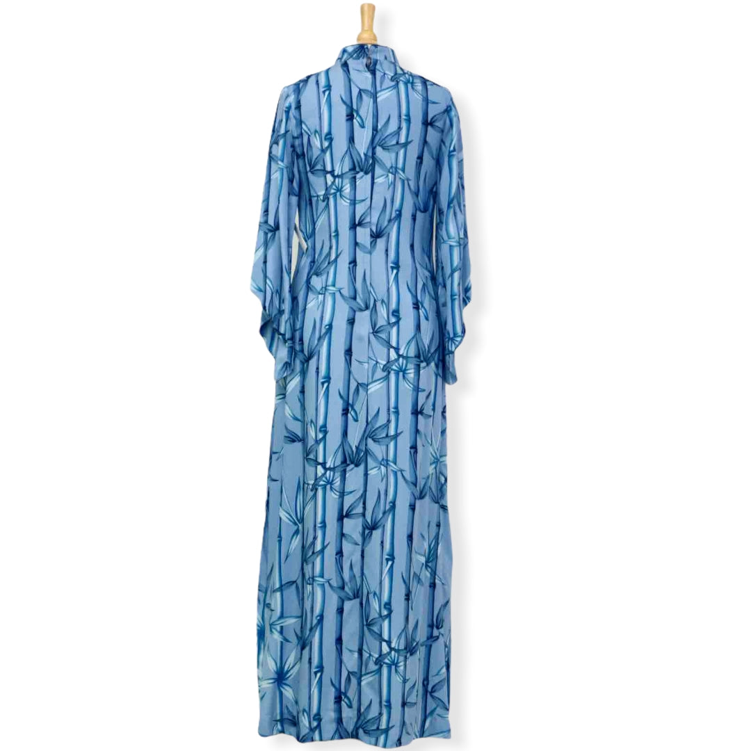 Kimono Sleeve Hawaiian Dress with Bamboo Print 2654