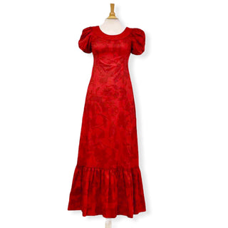 プリンセスカイウラニファッションの赤いハワイアンドレス