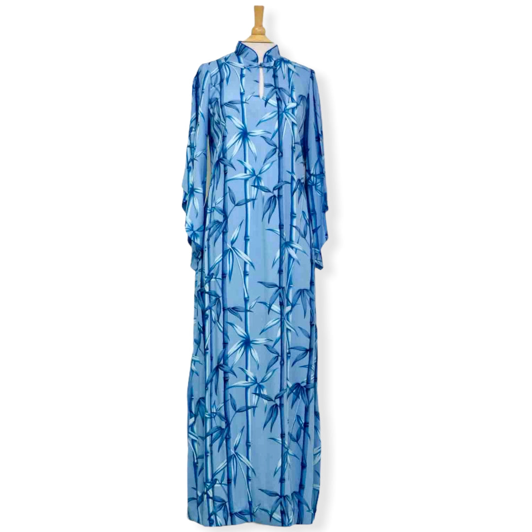 Kimono Sleeve Hawaiian Dress with Bamboo Print 2654