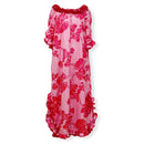 Scoop Neck Baby Ruffle Pink Muumuu 6306-1