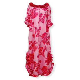 Scoop Neck Baby Ruffle Pink Muumuu 6306