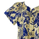 Hibiscus Yellow and Blue Pineapple Print Muumuu Dress-3