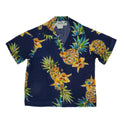 pineapple print boy's aloha shirts Navy