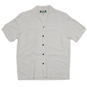 Palm Tree Simple Hawaiian Shirt | White - Muumuu Outlet