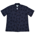 Palm Tree Simple Hawaiian Shirt | Black - Muumuu Outlet