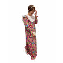 Long Sleeve Bright Pink Vintage Style Muumuu 464-8