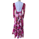 Pink and White Lace Trim Vintage Style Long Sleeve Gorgeous Dress 6761/750-2