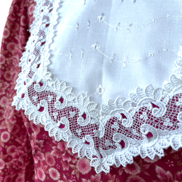 Red and White Lace Trim Vintage Style Long Sleeve Gorgeous Dress 6761/750 - 0