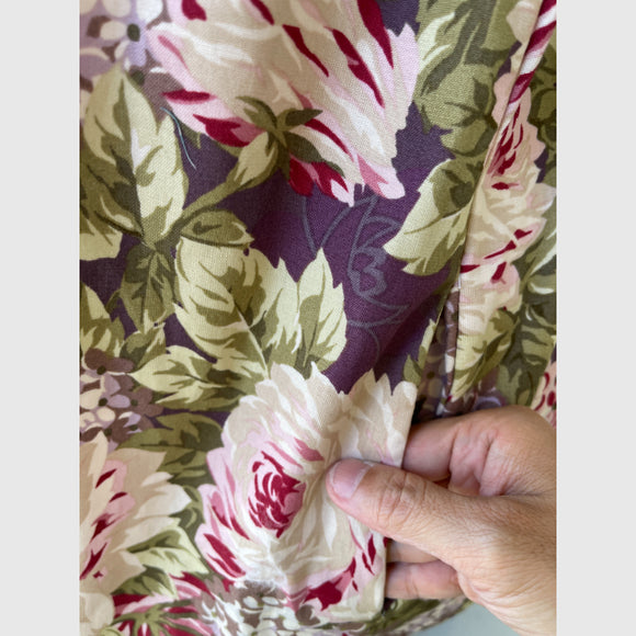 Purple Rose Flower Print Muumuu Dress