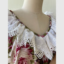 Purple Rose Flower Print Muumuu Dress