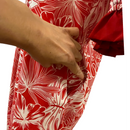 Tiare Hibiscus High Neck Style Red Muumuu 8221-5