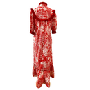 Tiare Hibiscus High Neck Style Red Muumuu 8221-4