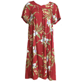 Red Muumuu for Fun Summer Party | Orchid - 0