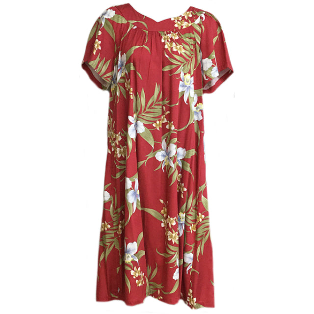 Red Muumuu for Fun Summer Party | Orchid