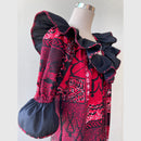 Red and Black Polynesian Style Muumuu Dress