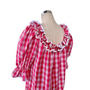 Hawaiian Red Palaka Muumuu Relaxed Dress With Half Sleeve 6300-3