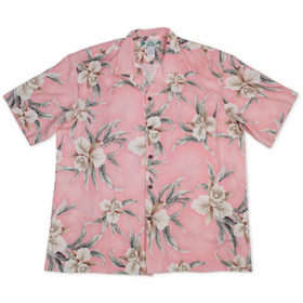 Pastel Pink Orchid Floral Print Shirt | Pink - Muumuu Outlet