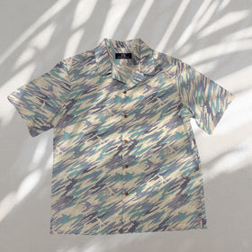 Surfer Camouflage Beach Style Hawaiian Shirt | Blue,Grey