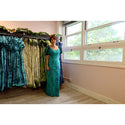 Teal Green Baby Frill Sleeve & Scalloped Neck Hawaiian Dress - Muumuu Outlet