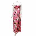 Tube Top Free Size Beach Dress, Pink Hibiscus - Muumuu Outlet