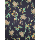 Honu Turtle Print Hawaiian Shirt | Black - Muumuu Outlet