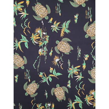 Honu Turtle Print Hawaiian Shirt | Black - Muumuu Outlet